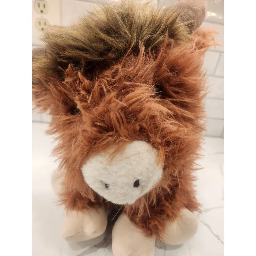 Walmart Long‎ Hair Brown Bull Highland Steer Cow Horns Stuffed Animal 14
